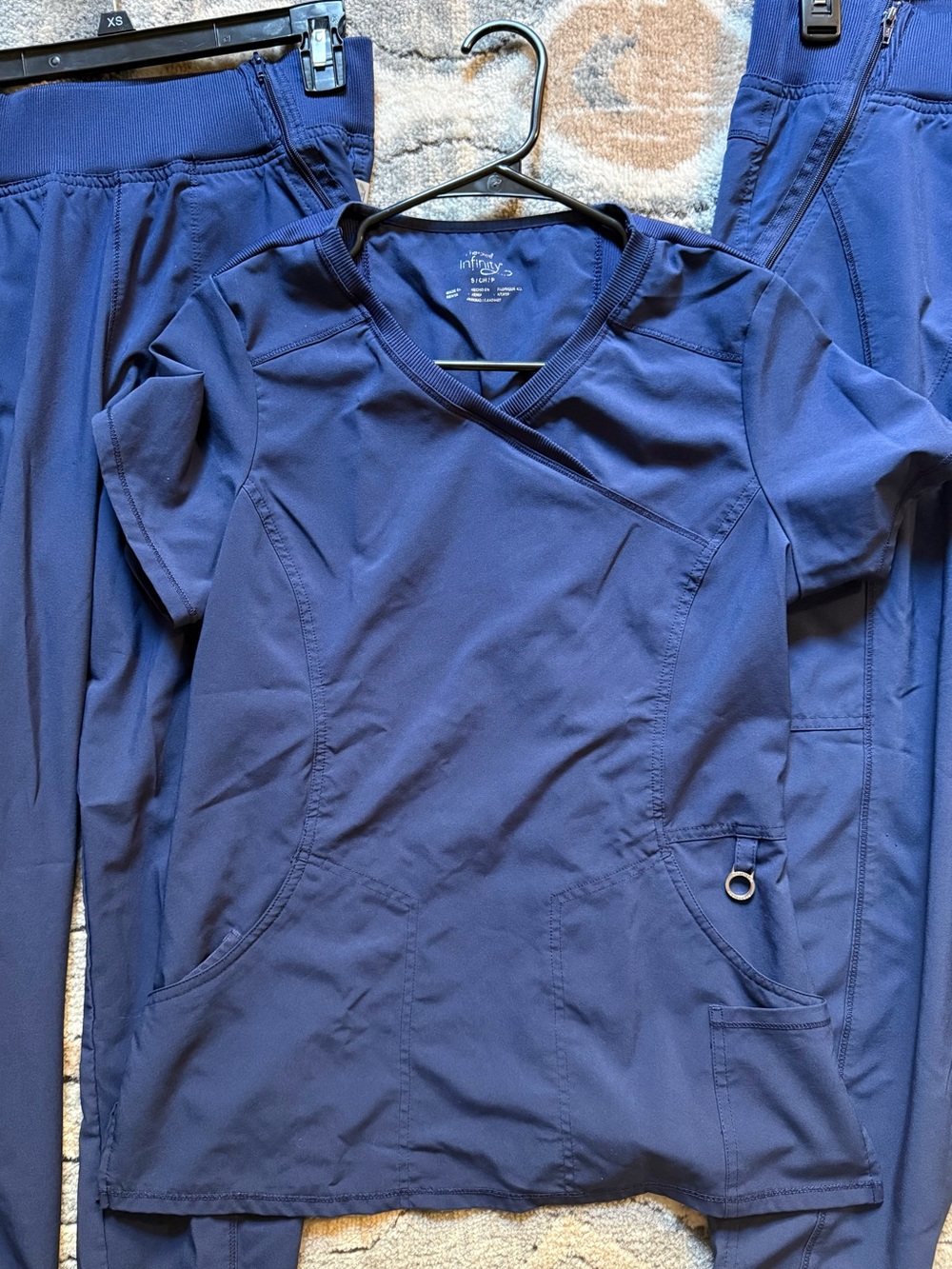 Cherokee Infinity Women's Navy Blue Small Scrub Sets (2) - Picture 7 of 9